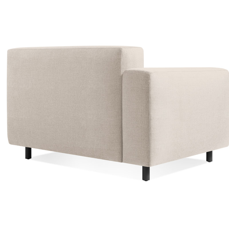 9 Yard Outdoor One Arm Lounge Chair, Linen Sunbrella®