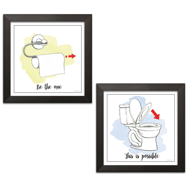 «Home Complement IV & VI with Color Scrip», ensemble de 2 impressions, Papier avec cadre noir, H 12 po x l 12 po x P 0,75 po