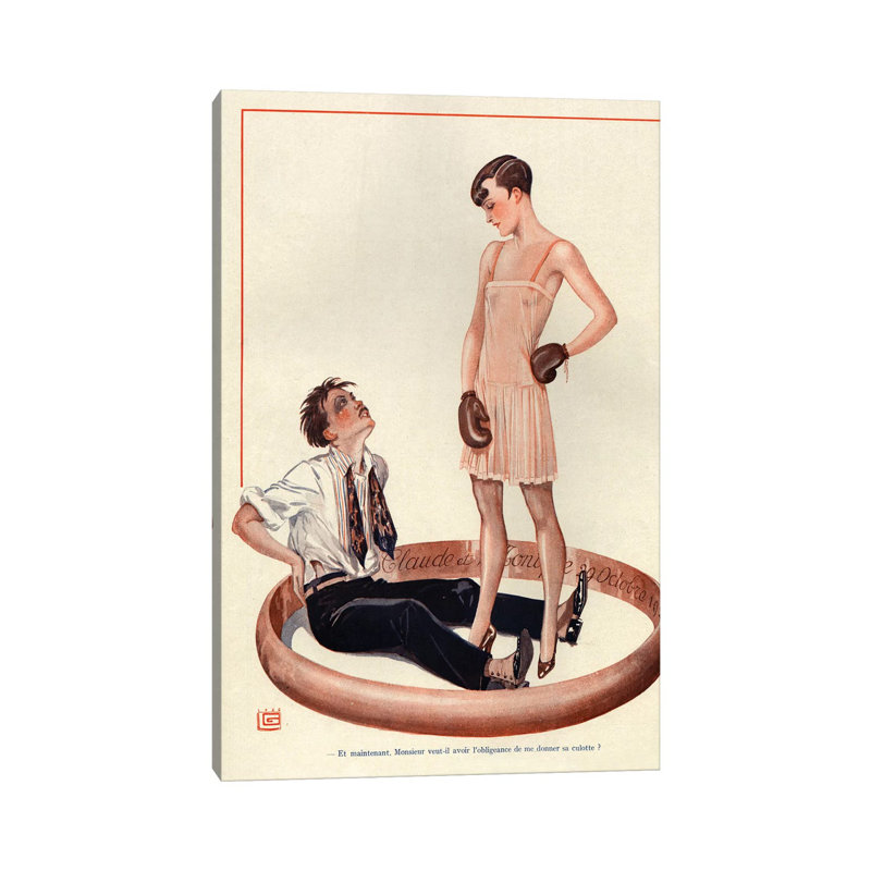 1926 La Vie Parisienne Magazine Plate - Wrapped Canvas Print, 30.48 cm H x 45.72 cm W