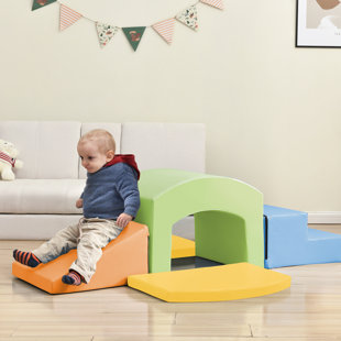 Ensemble de blocs d'escalade en mousse souple, jouets de jeu rampants et coulissants en mousse colorée pour tout-petits, jouets de jeu en mousse