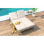Méridienne double à dossier réglable à 5 positions pour patio avec coussin et plateaux latéraux pliables pour 2 personnes, pour le jardin près de la piscine-33163471