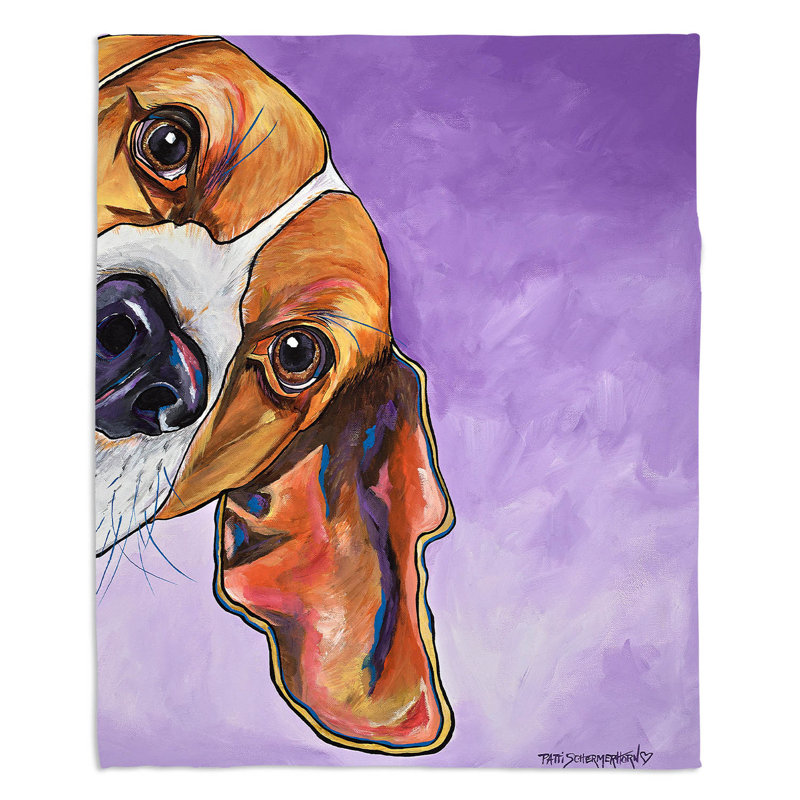  Jeté Peek a Boo Beagle, L 68 po x L 80 po