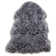 Grady Solid Grey Sheepskin Rug