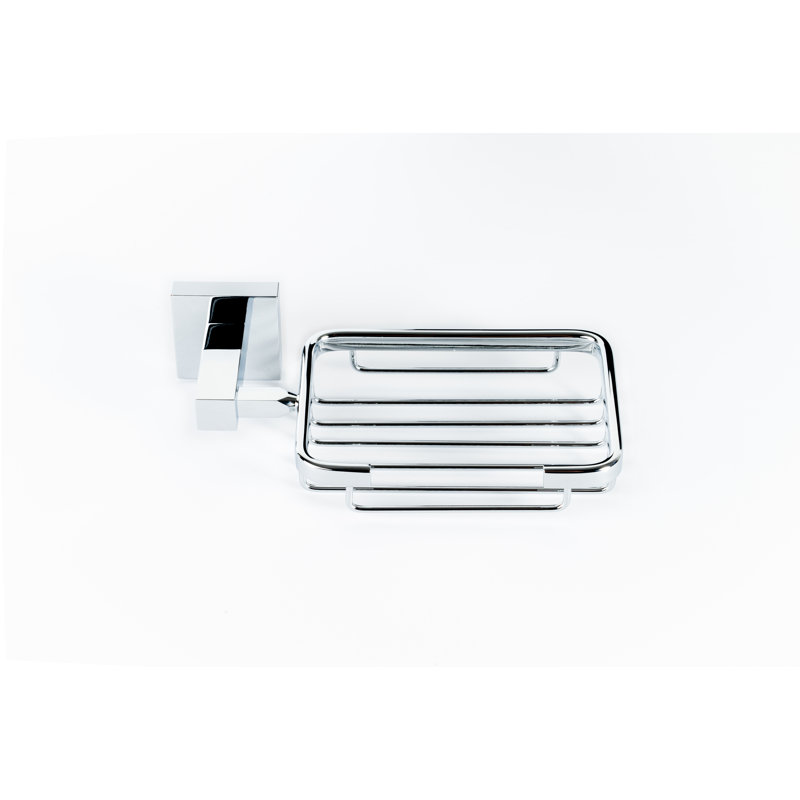 Panier à savon mural en laiton Capri, Chrome poli