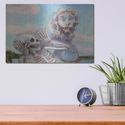 Trinx 'Ahh! Scary!' by Marie Marfia Fine Art, Metal Wall Art