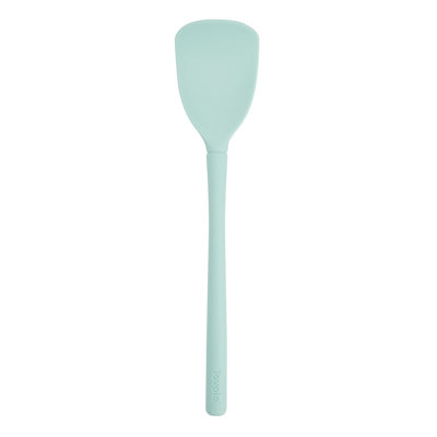 Tovolo Flex-Core Scoopula All-Silicone Multi-Function Spoon Spatula for Cooking, Aqua
