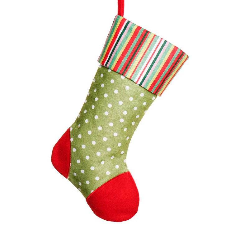 The Seasonal Aisle Spotted Stocking Wayfair co uk