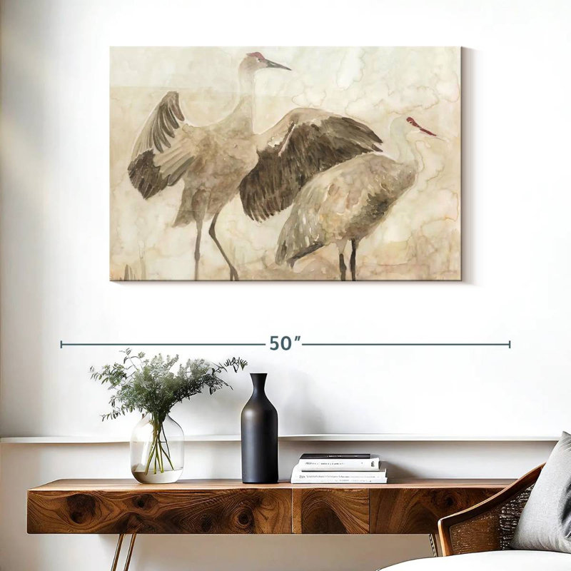 Brampt Two Sandhill Cranes, 26" H x 39" W