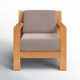 Bogota Teak 2 - Person Patio Conversation Sets with Sunbrella® Cushions