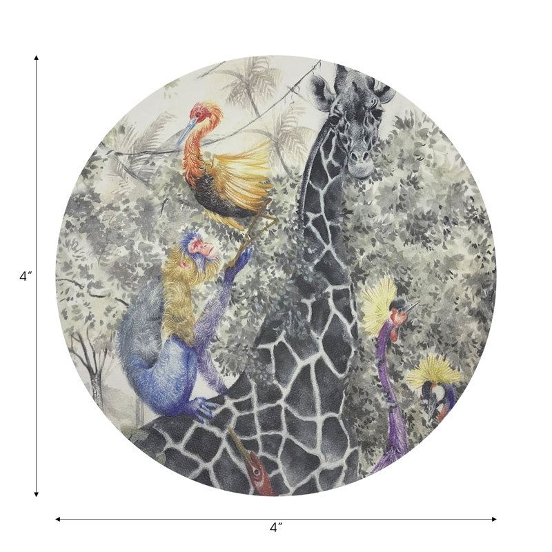 Sous-verres ronds en cuir végétalien Arcadia