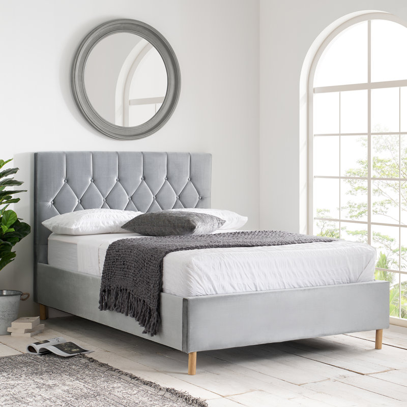 Disney Occasional Chairs Upholstered Bed, Double (4'6), Grey