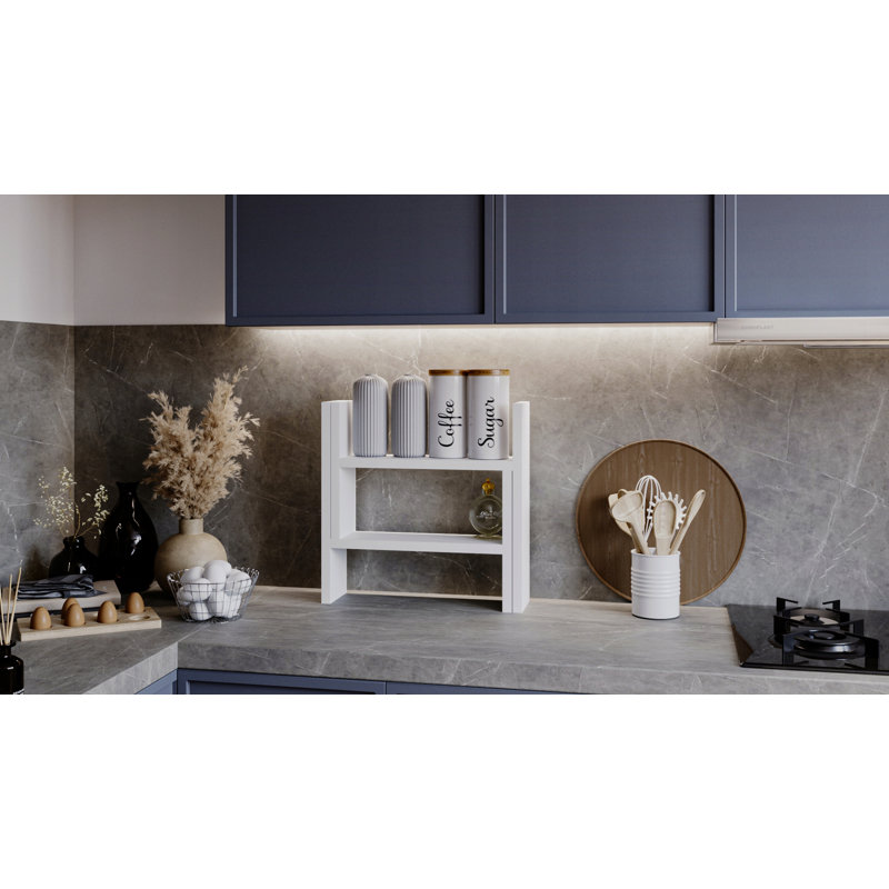 Gewurzregal Wood Spice Rack, White