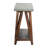 Brookside Modern Beach House Wooden Metal Concrete Coating Console Media Table With An Open Shelf-2100773440