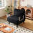  "31.5" convertible chair bed with adjustable backrest, tri-fold sofa bed with steel frame & pillow"