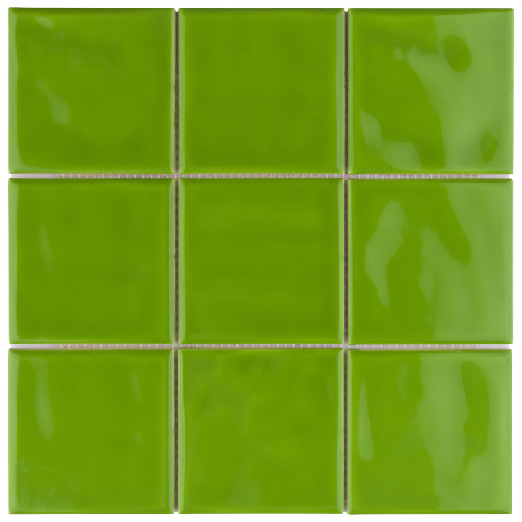 Twist Square 4" x 4" Ceramic Mosaic Tile