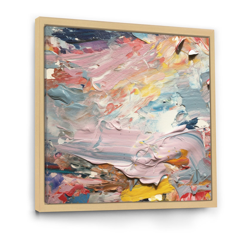 «Summer Pastel Groove Abstract Expressionism», reproduction d'art abstrait, H 36 po x l 36 po x P 1,5 po