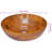 VidaXL Brown Solid Wood Circular Bathroom Sink