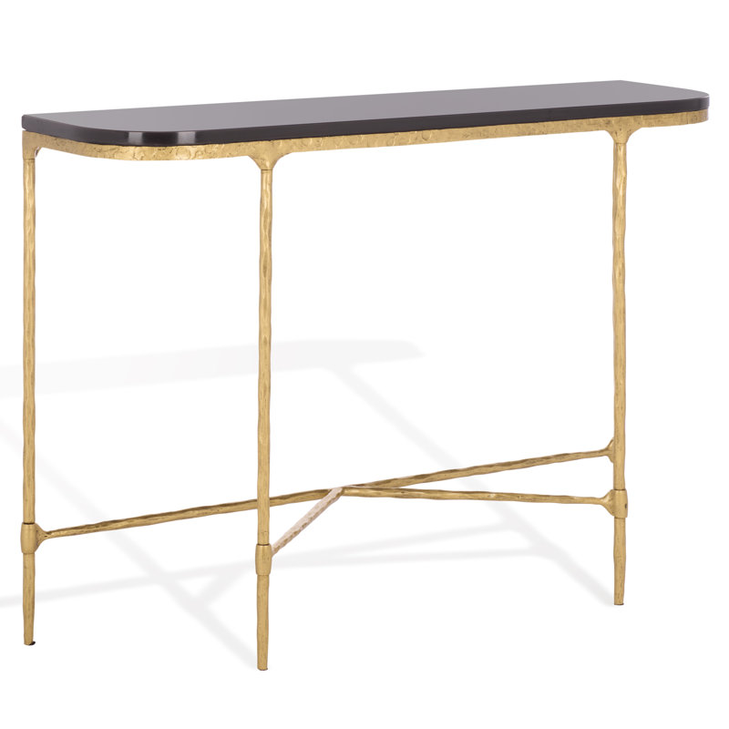 Janowsky Metal Console Table, Black