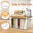 2-Pack Stackable Trash Bag Holder With Bamboo Lid For Kitchen And Laundry