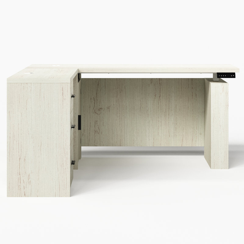 63'' W L-Shaped Electric Height Adjustable Desk