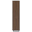 Rodger Walnut 3-Shelf Cabinet Bookcase