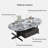 Elliptical supercrystalline stone coffee table