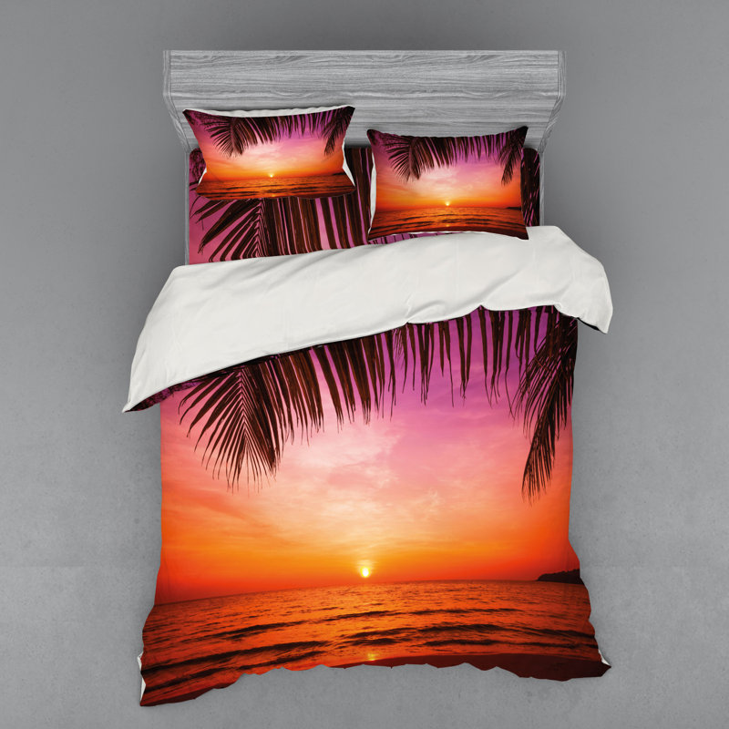 Coastal Polyester Duvet Cover, Queen Duvet Cover + 3 Additional Pieces