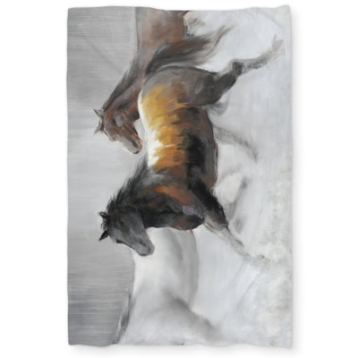 Herd of Wild Horses Duvet Cover | Horse Animals Home Decor