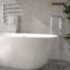 Robinet de baignoire autoportant à poignée simple avec inverseur et douche à main-100515553