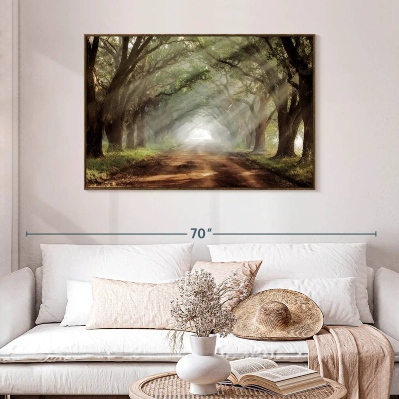 Evergreen Plantation, 46 po x 31 po, Cadre flottant noyer