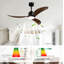 6-Speed Reversible DC Motor Propeller-Inspired Ceiling Fan No Light, White-130156581