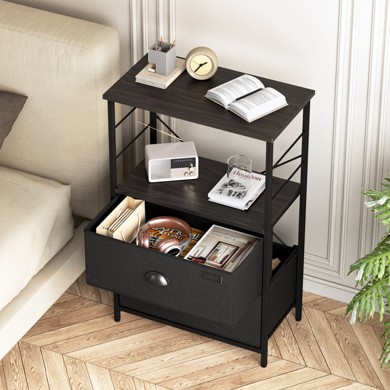 Commode 2 tiroirs, Noir