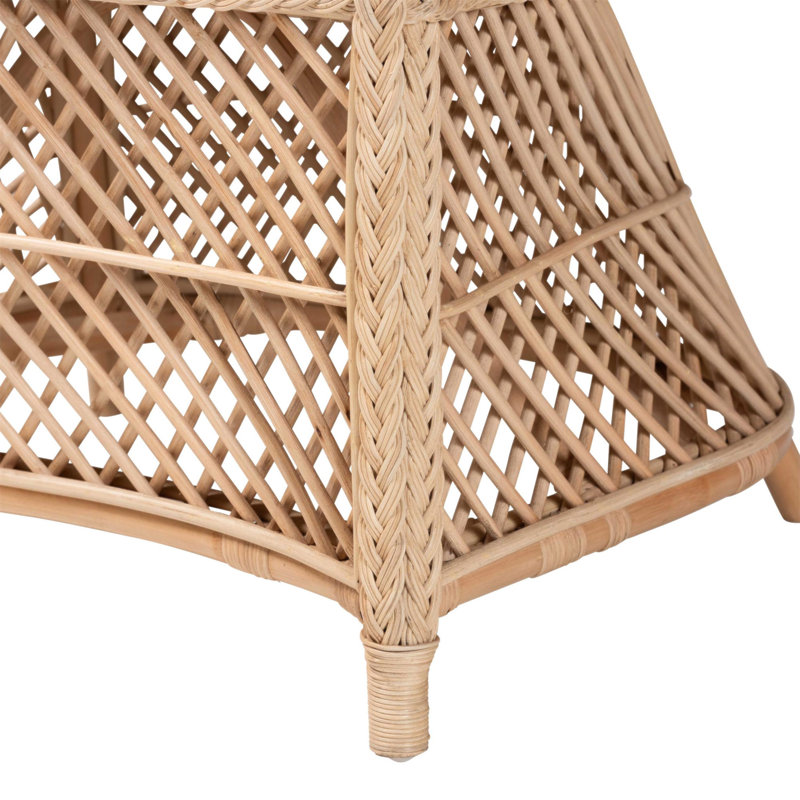 Fauteuil bohémien en rotin naturel tressé