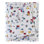 Ensemble de 4 draps pour très grand lit avec imprimé village blanc, 100% flanelle de coton, lavable à la machine, confortable et doux, comprend un drap plat, 2 taies d'oreiller