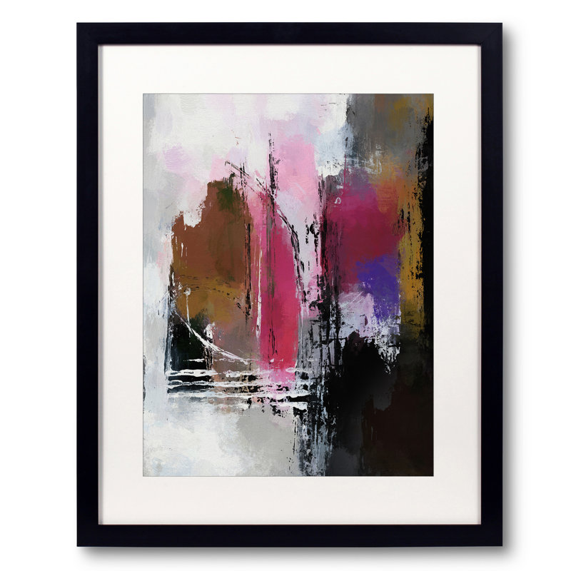 Abstract Composition 1055 Print by Angel Estevez, Black Framed Paper, 30" H x 24" W