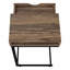 Table de bout rustique en C avec tiroir, table d'appoint étroite à structure industrielle en métal pour canapé-lit-402888240-402888254