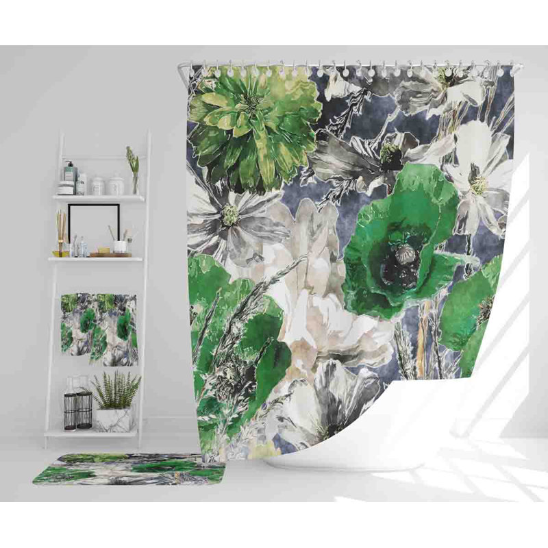 Needa Polyester Shower Curtain Set
