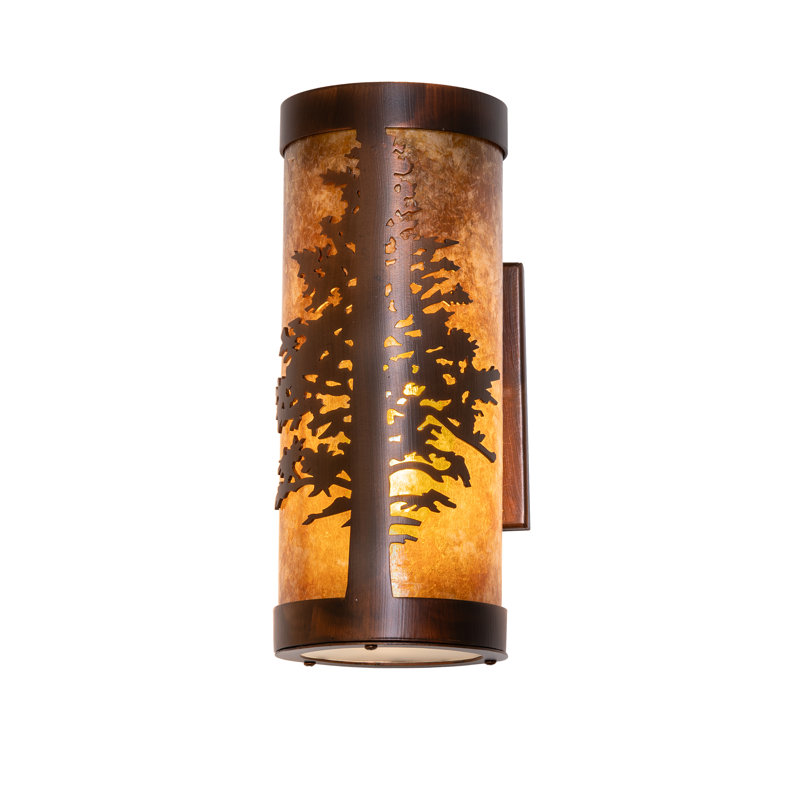 1 - Light Flush Mounted Sconce, Clear/Amber
