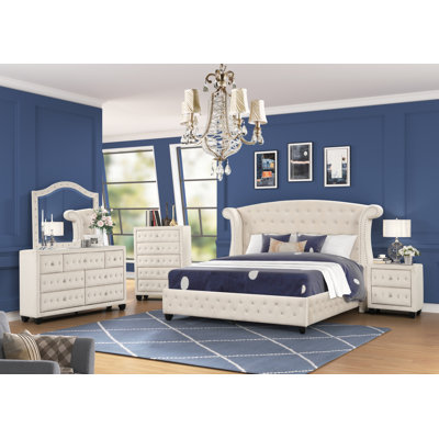 Ensemble de chambre à coucher rembourrée standard Rausch