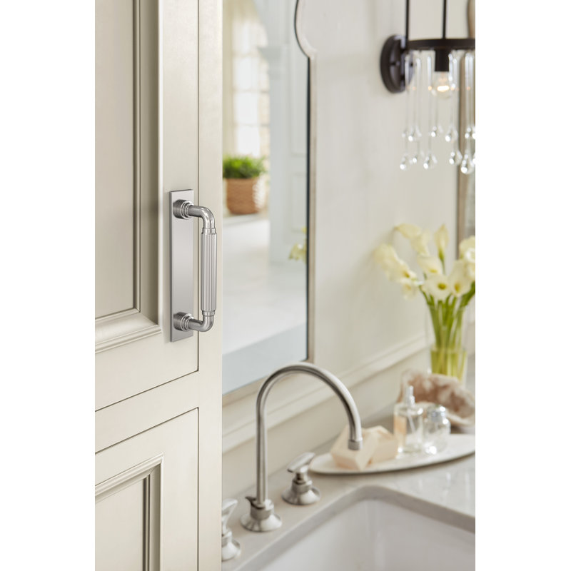 Plaque de finition rectangulaire en chrome poli Ladera de 3/4 po (96 mm) Ladera, Chrome poli, H 1 po x l 5 po x P 0,125 po