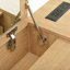 Lit plateforme en bois avec 6 tiroirs, tablettes et coiffeuse-1139705889