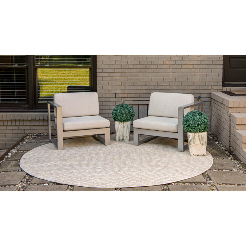 Sabrina Soto Hudson Indoor/Outdoor Rug, Round 8'