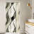Light Green Pack of 1 Modern Abstract Striped Shower Curtain Set with Hooks-1191247950