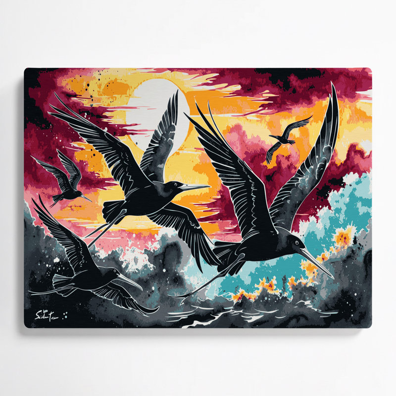 Frégate hawaïenne, art mural en métal brun, H 11 po x l 14 po