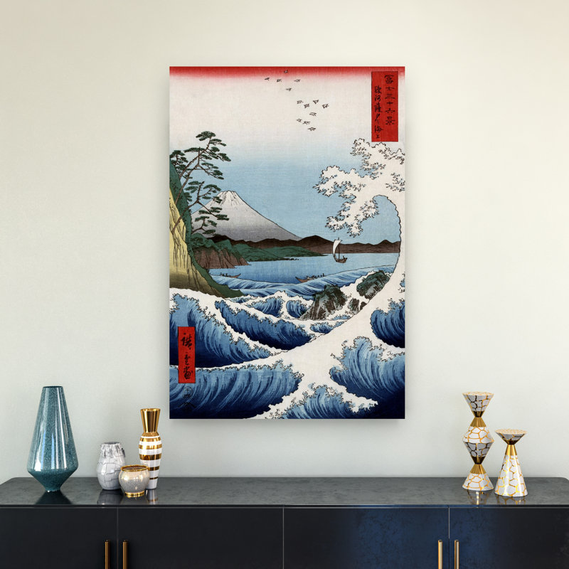 Suruga Satta Kaijo Classic Abstract Coastal Landscape Wall Art Print 1 Piece Wrapped Canvas Wall Art, 91.44cm H x 60.96cm W