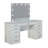 Vaz 3Pc LED Mirror Vanity Table Set, Glass Top, Padded Stool-117524289