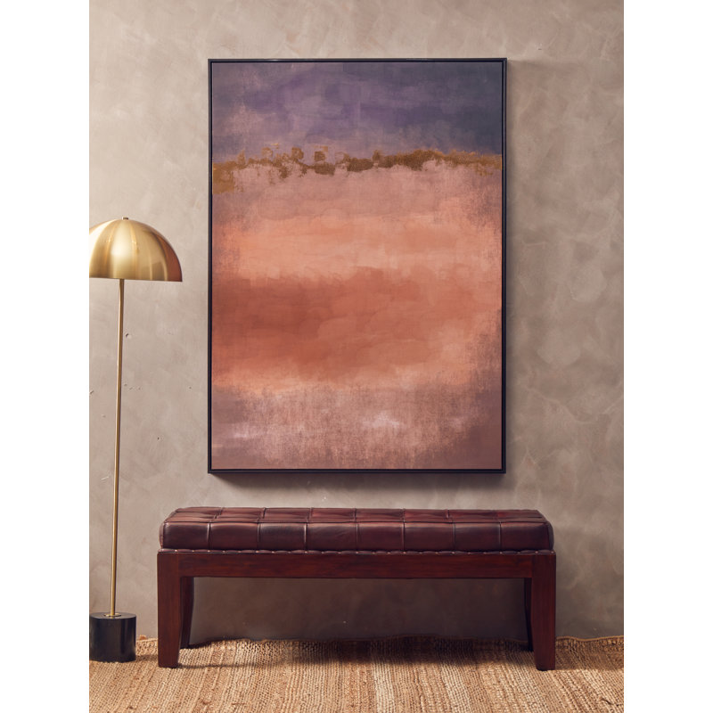 Adamson Genuine Leather Upholstered Bench