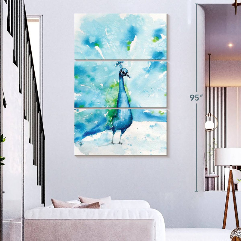 Brampt Peacocks About, 74" H x 48" W