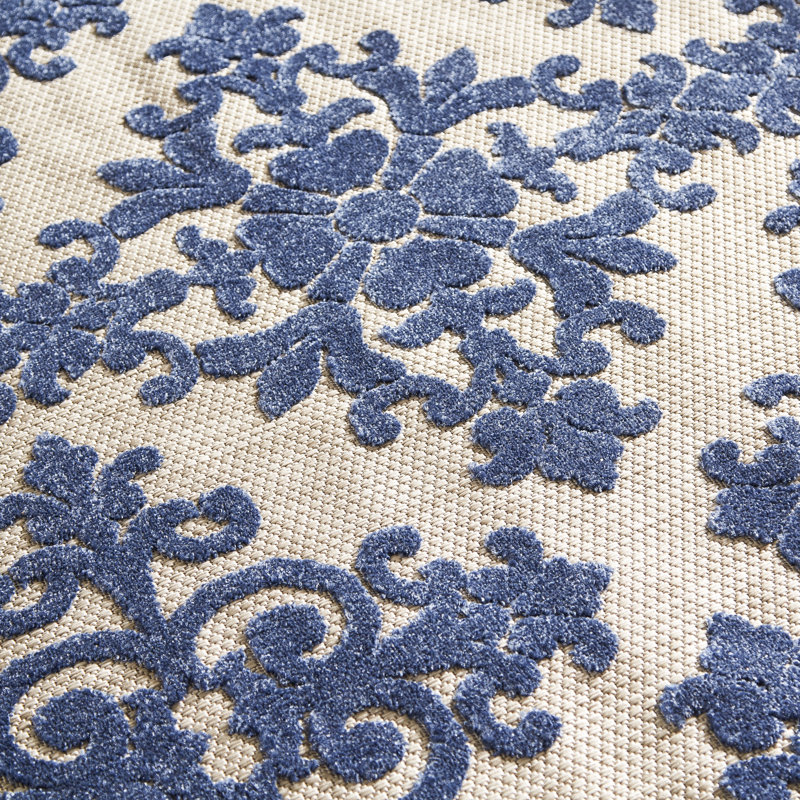 Tapis intérieur / extérieur Kari Royal, Rectangle 5 pi 3 po x 7 pi 7 po