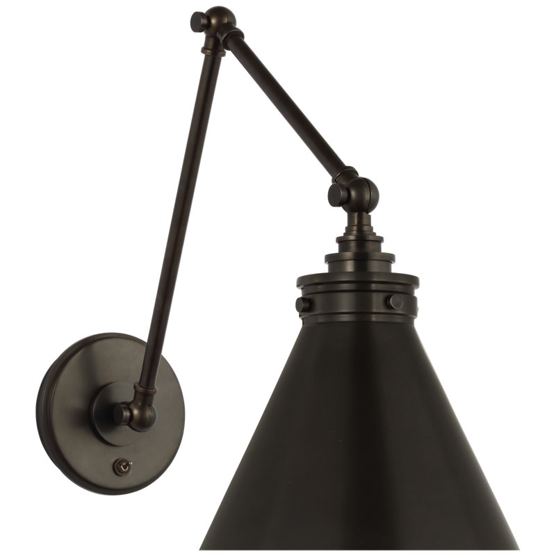 Parkington 1 - Light Armed Sconce, Bronze, Black